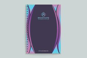 Gradient  notebook cover template vector