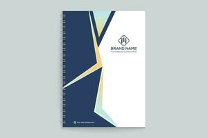 Simple notebook cover template vector