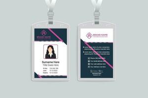 Professional id card mockup vector