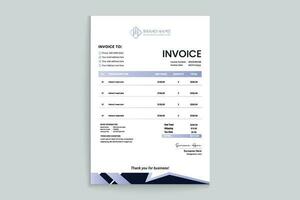 Professional invoice mockup vector