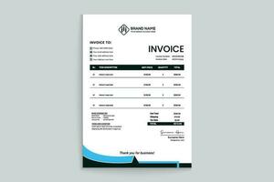 Elegant shape invoice template vector