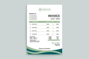 Modern invoice design vector