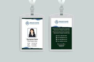 Professional id card mockup vector