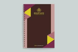 Simple notebook cover template vector