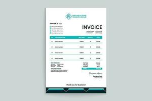 invoice design template vector