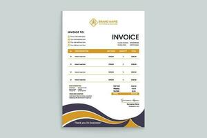 invoice design template vector