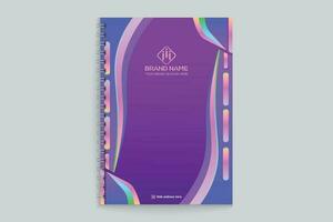 Gradient  notebook cover template vector