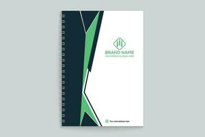 Professional notebook cover mockup vector