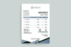 Elegant and modern invoice design vector