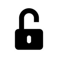 Unlock Icon Vector Symbol Design Illustration