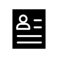 Resume Icon Vector Symbol Design Illustration