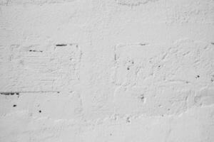 Old light white Concrete wall In black and white color, cement wall, broken wall, background texture photo