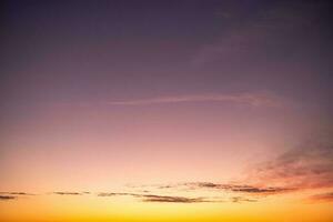 beautiful , luxury soft gradient orange gold clouds and sunlight on the blue sky perfect for the background, take in everning,Twilight photo