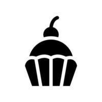 Cupcake Icon Vector Symbol Design Illustration