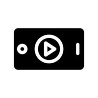 Mobile Video Icon Vector Symbol Design Illustration