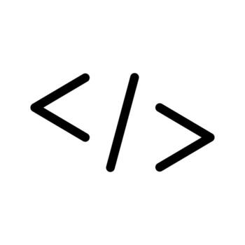 Code Icon Vector Symbol Design Illustration