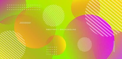 3D colorful geometric abstract background overlap layer on bright space with circle shapes decoration. Modern graphic design element dynamic style concept for banner, flyer, card, cover, or brochure vector