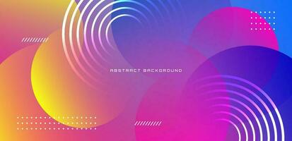 3D colorful geometric abstract background overlap layer on bright space with circle shapes decoration. Modern graphic design element dynamic style concept for banner, flyer, card, cover, or brochure vector