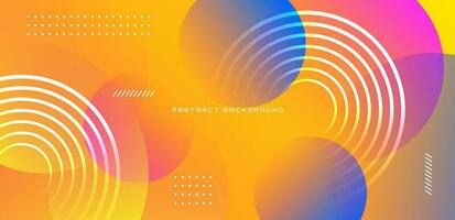 3D colorful geometric abstract background overlap layer on bright space with circle shapes decoration. Modern graphic design element dynamic style concept for banner, flyer, card, cover, or brochure vector