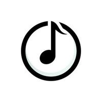 Music tone logo in circle design vector