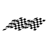 black and white racing flag logo design vector