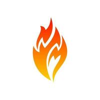 Flame company logo template, fire logo gradient vector