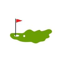 Golf Flag Logo Template. Vector Illustration Icon Design