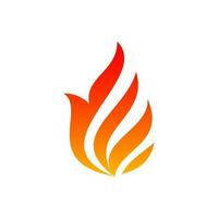 Flame company logo template, fire logo gradient vector