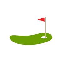Golf Flag Logo Template. Vector Illustration Icon Design