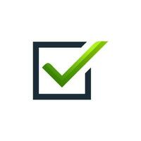 Checklist check mark check logo template vector