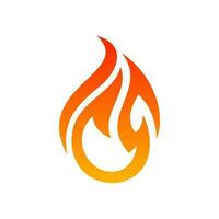 Flame company logo template, fire logo gradient vector