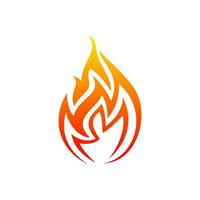 Flame company logo template, fire logo gradient vector