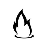 fuego, fuego. negro fuego en resumen estilo en blanco antecedentes. vector