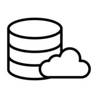 icono de vector de base de datos en la nube