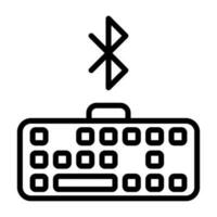 Bluetooth Keyboard Vector Icon