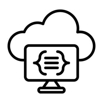 Serverless Computing Vector Icon