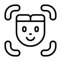 Facial Recognition Vector Icon