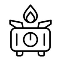 Portable stove Vector Icon