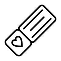 Love coupon book Vector Icon