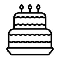 Birthday cake Vector Icon