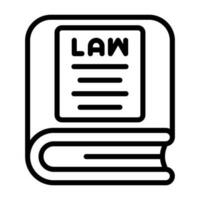 Law Book Vector Icon