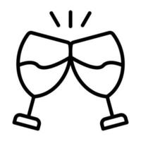 Champagne toast Vector Icon