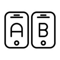 A B Testing Vector Icon