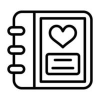 Romantic photo album Vector Icon