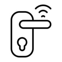 Smart Door Lock Vector Icon