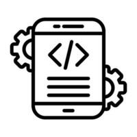 Mobile App Development Vector Icon