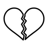 Broken Heart Vector Icon