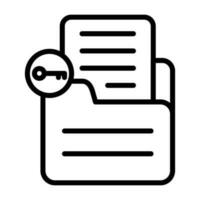 Document Unlock Vector Icon