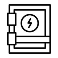 icono de vector de panel eléctrico