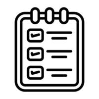 Memo pad with checklist Vector Icon